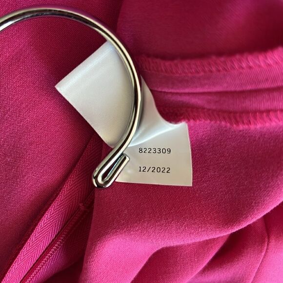 NWOT 1. STATE Pink Stretch Crepe Split Cuff Straight Leg Front Slit Pants 20W - Picture 7 of 13